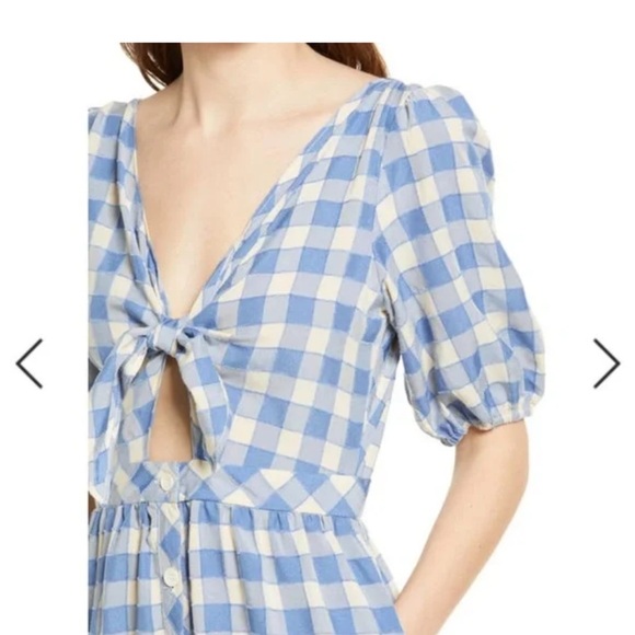 FRNCH Victoire Cutout Woven Gingham Dress - Picture 3 of 11